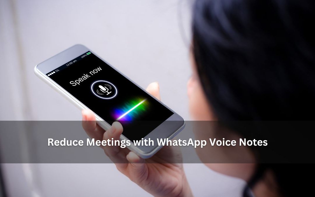 Reduce Meetings with WhatsApp Voice Notes